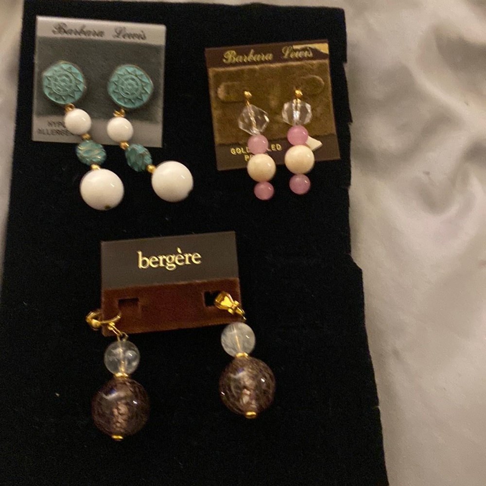 Barbara Lewis and bergere earrings